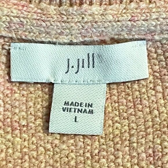 J. Jill Cabled Knit Sweater Tunic Barbie Boho Cottage Grandma Chic Academia L - Picture 10 of 10